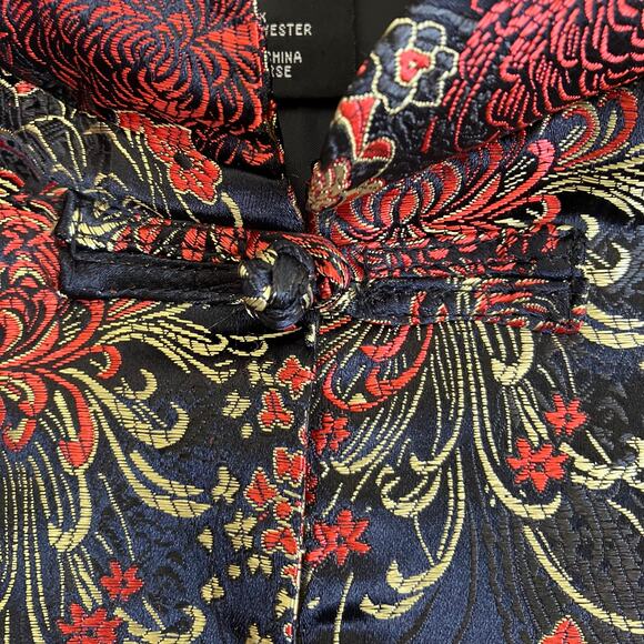 Robert Louis Vtg Oriental Traditional Asian Style Silk Blend Jacket Cheongsam - Picture 10 of 16